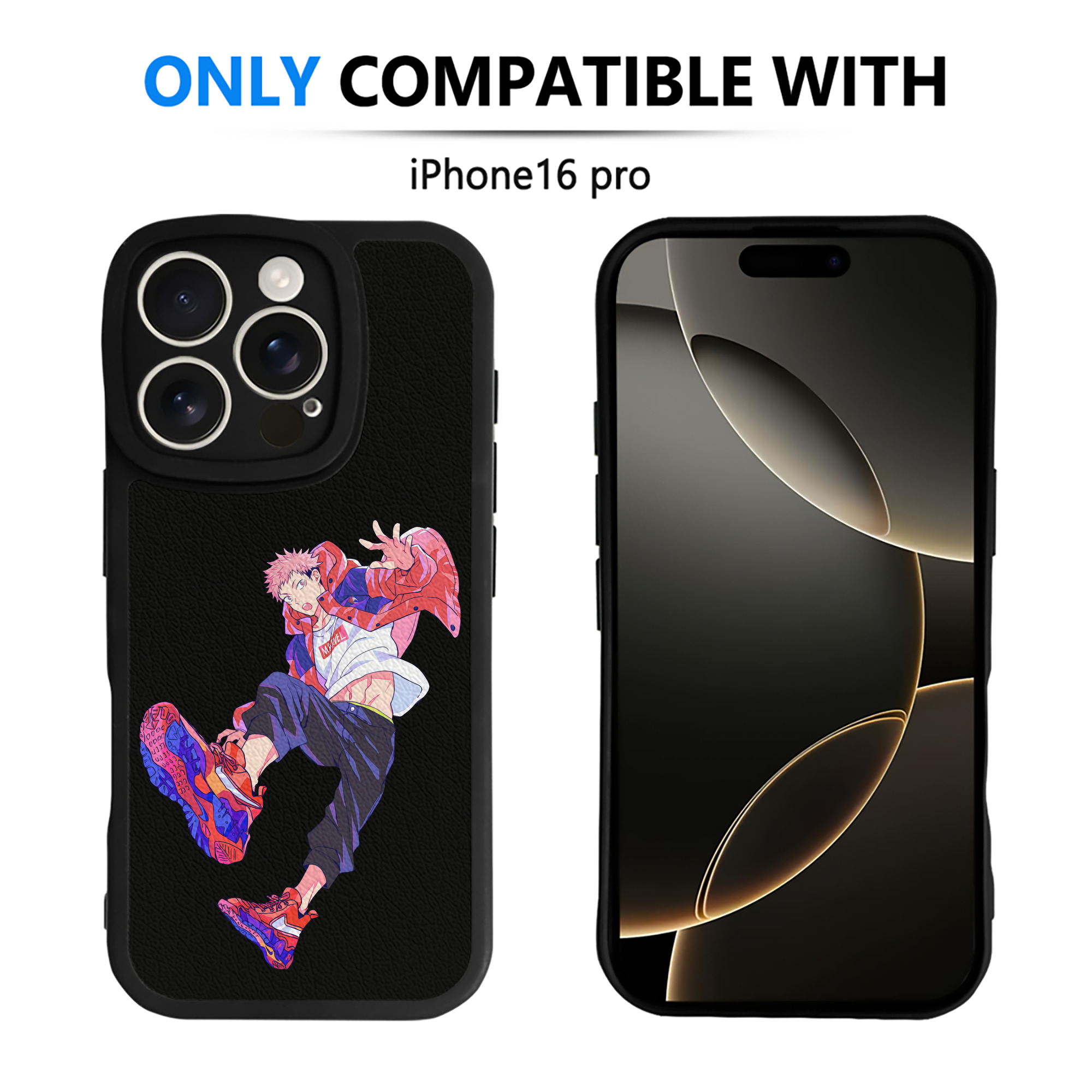 （画像用） 呪術廻戦 Jujutsu Kaisen 【iPhone 16シリーズ対応】シリコンスマホケース（レザー調） 材質：シリコン